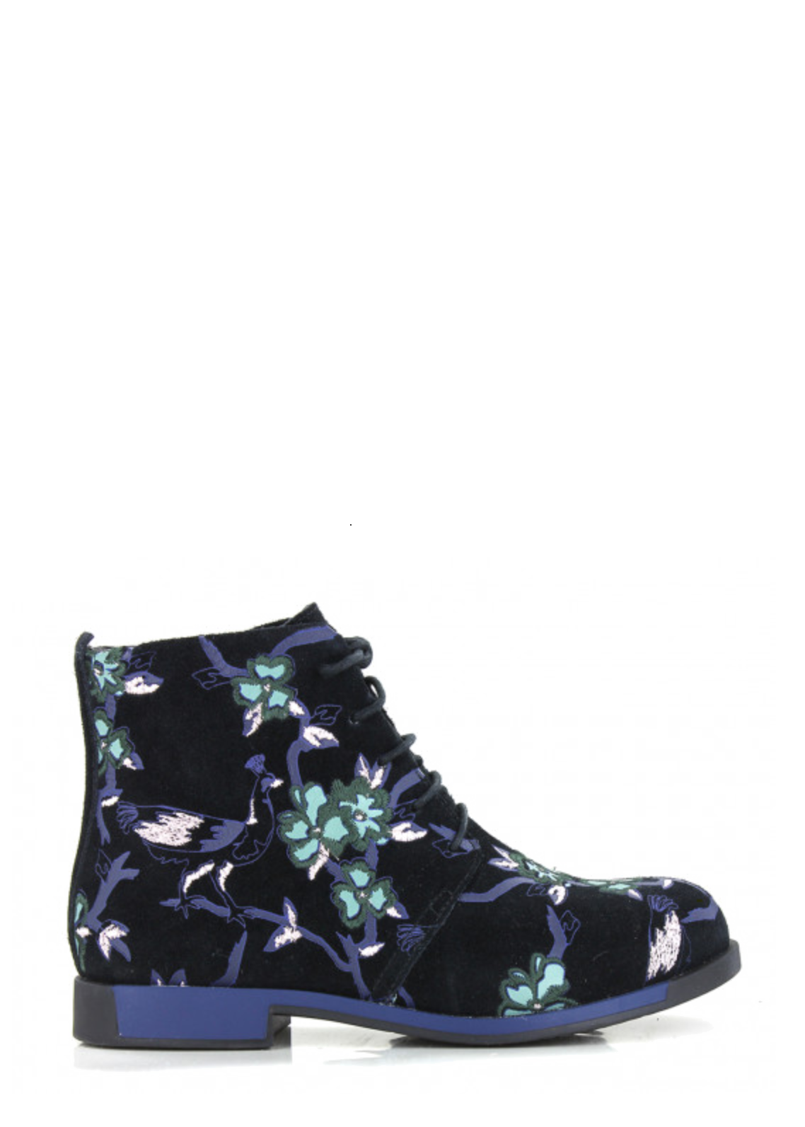 CAMPER LACED EMBROIDED BOOTIE