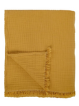 COCOON REVERSIBLE THROW & BLANKET CURRY MARIGOLD