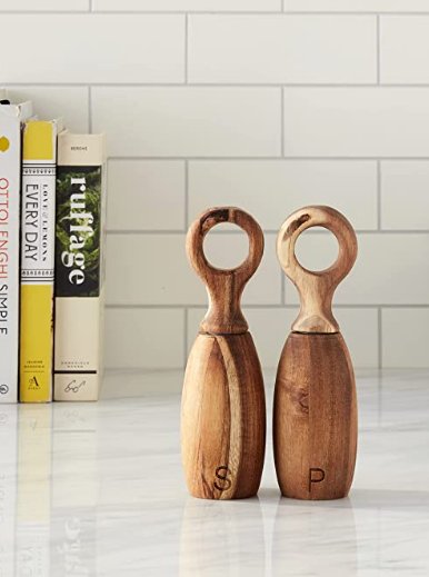 ACACIA WOOD SALT & PEPPER MILLS, SET OF 2 Dining-Kitchenware Bloomingville   