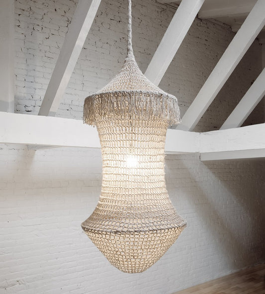 AMULETTE  MELICA PENDANT LIGHT living-furniture Pepin Lighting Natural white cotton  