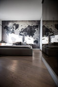 ART WORLD MAP MURAL GREY walldecor-wallmurals WYNIL   