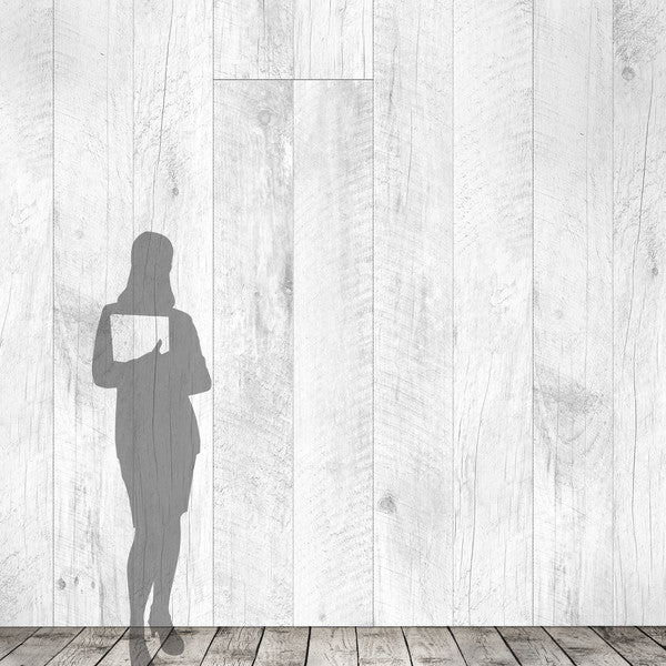 BARN WOOD WALLPAPER - PAPIER PEINT BOIS DE GRANGE walldecor-wallmurals WYNIL 8.5" x 11" Sample | Échantillon 22cm x 28cm White 