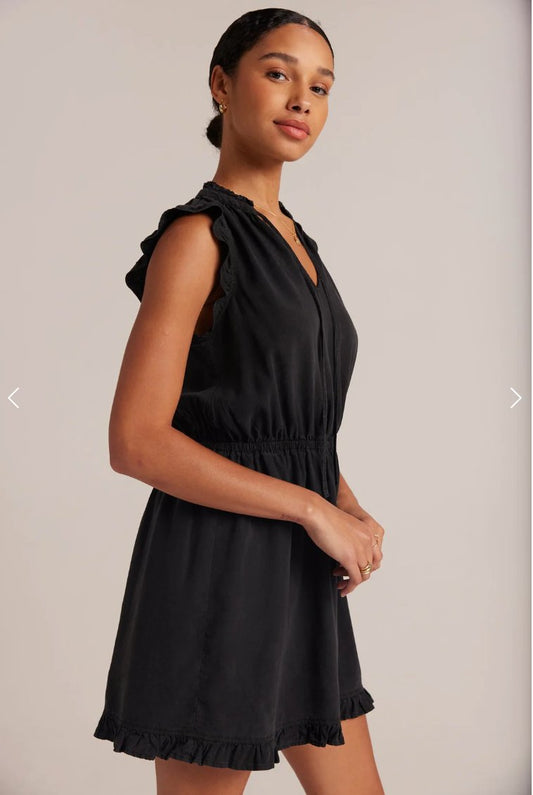 Bella Dahl - Ruffle Sleeve Mini Dress - Black women-accessories BELLA DAHL XS  