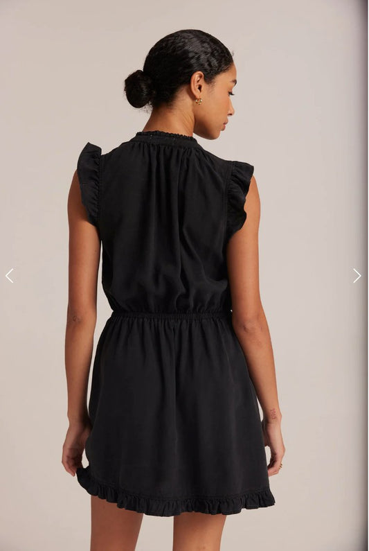 Bella Dahl - Ruffle Sleeve Mini Dress - Black women-accessories BELLA DAHL   