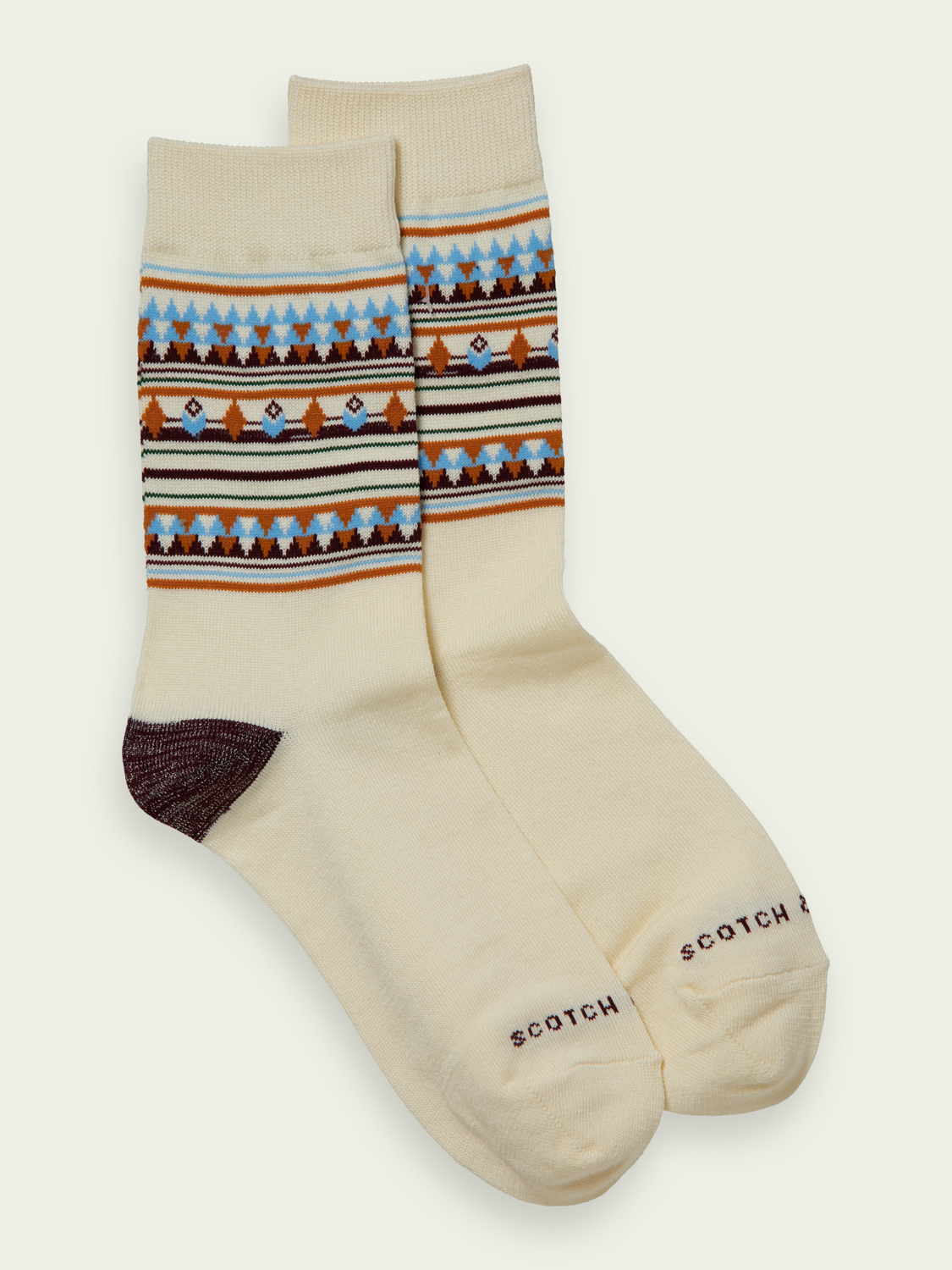 Scotch & Soda - Chaussettes festives en jacquard women-accessories Scotch & Soda 35-38 5222 Blanc vieilli 
