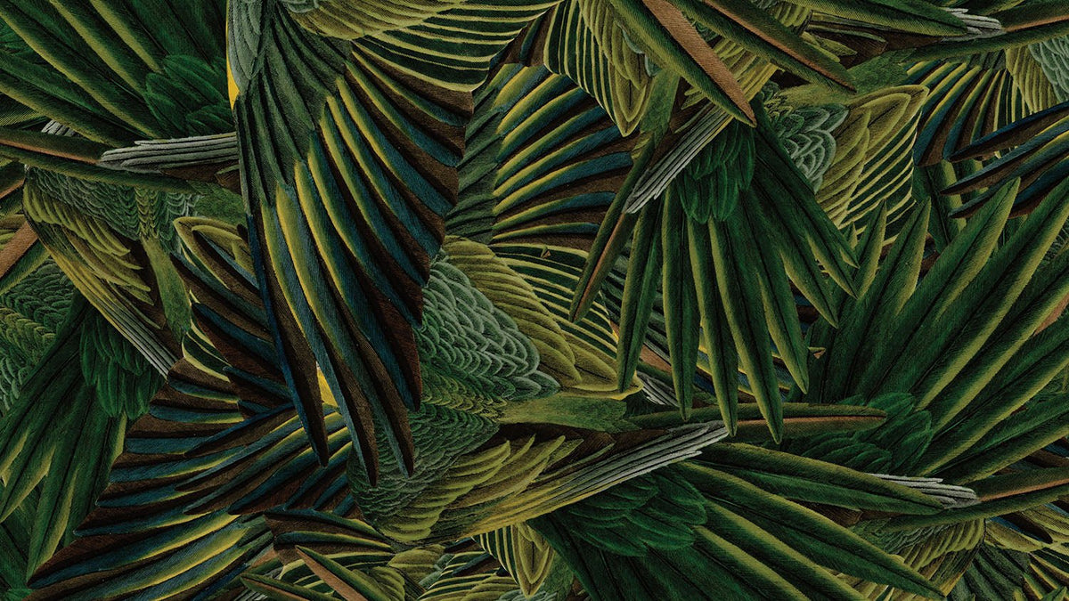 CAROLINA PARAKEETS WALLPAPER - PAPIER PEINT CAROLINA PARAKEETS walldecor-wallmurals WYNIL   