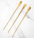 COCKTAIL SPOON IN BRASS Apparel & Accessories Creative Coop   