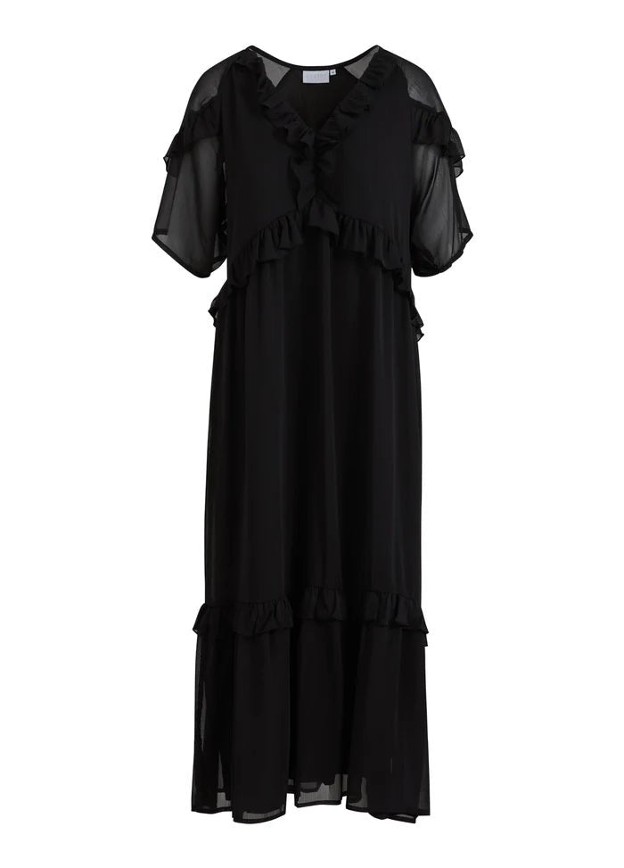 COSTER - ROBE LONGUE A VOLANTS women-accessories COSTER 36 Noir 