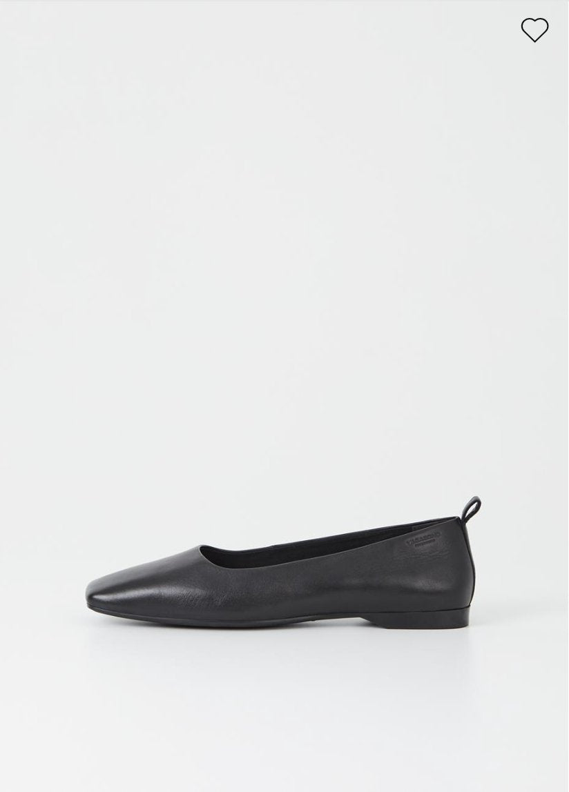 Delia flat Leather Black - Vagabon shoes vagabon 36  