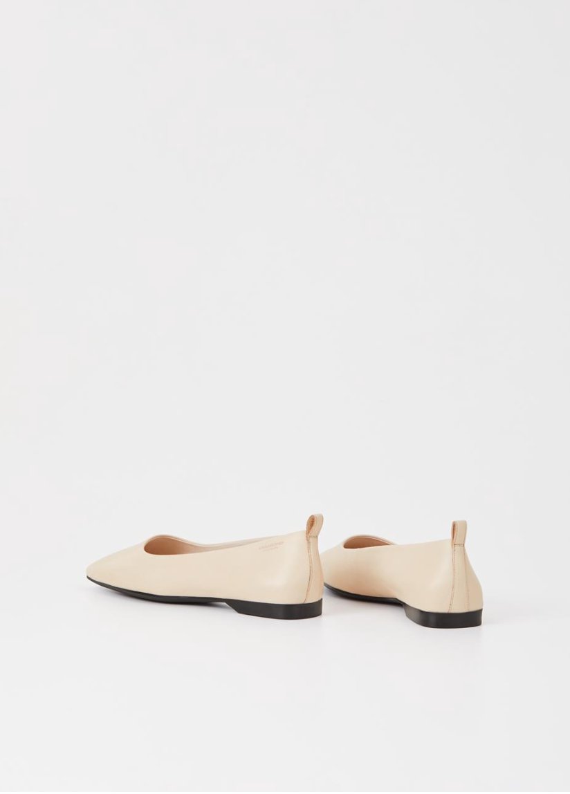 Delia flats Leather Creme - Vagabon shoes vagabon   