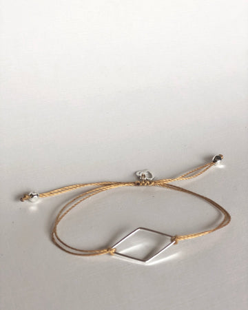 Diamond silver-plated bracelet on a nylon thread women-jewelry SI SIMPLE   