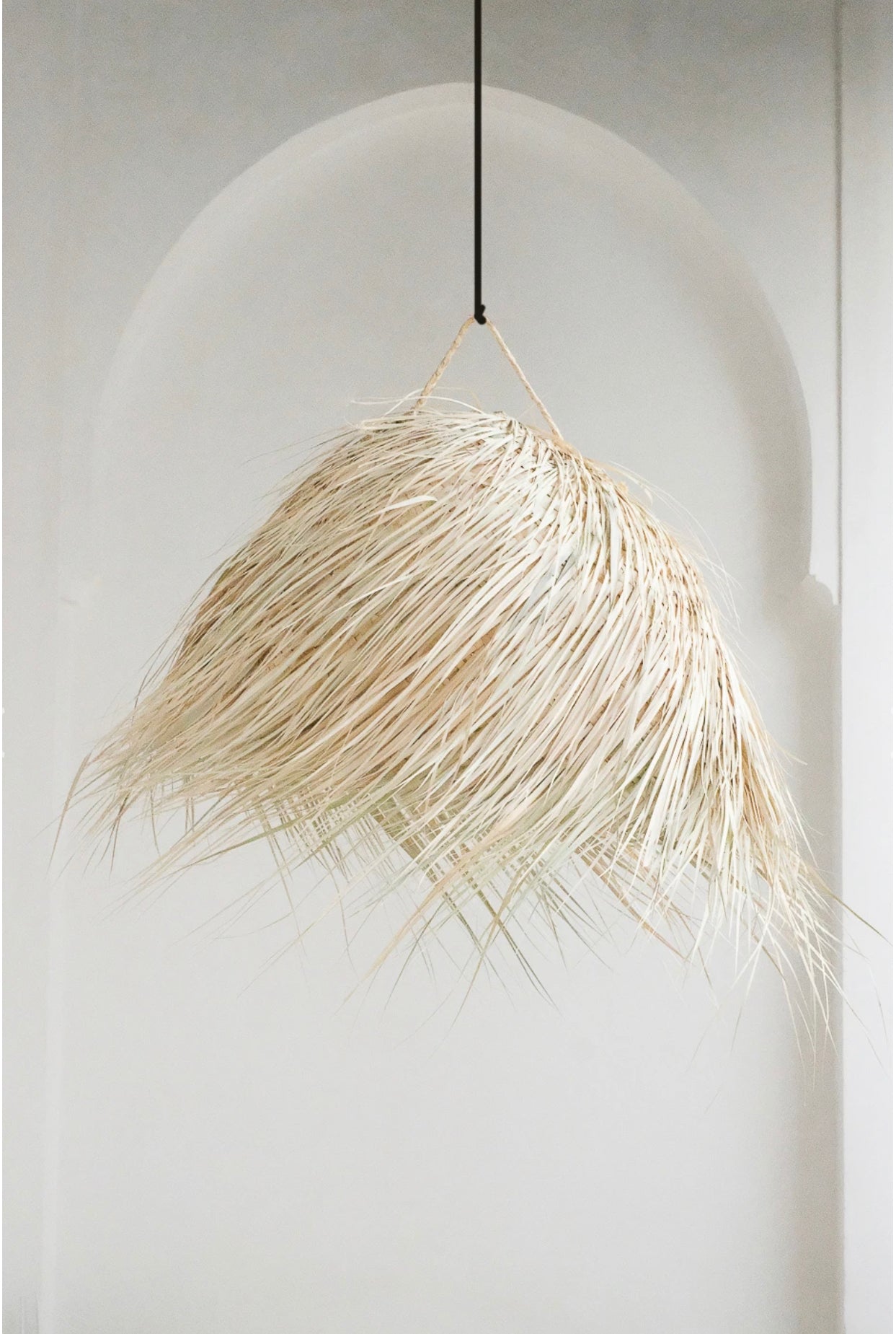 DOME RAFFIA LAMP SHADE living-furniture Pepin Boho collab 18'' Diameter X 12''H  