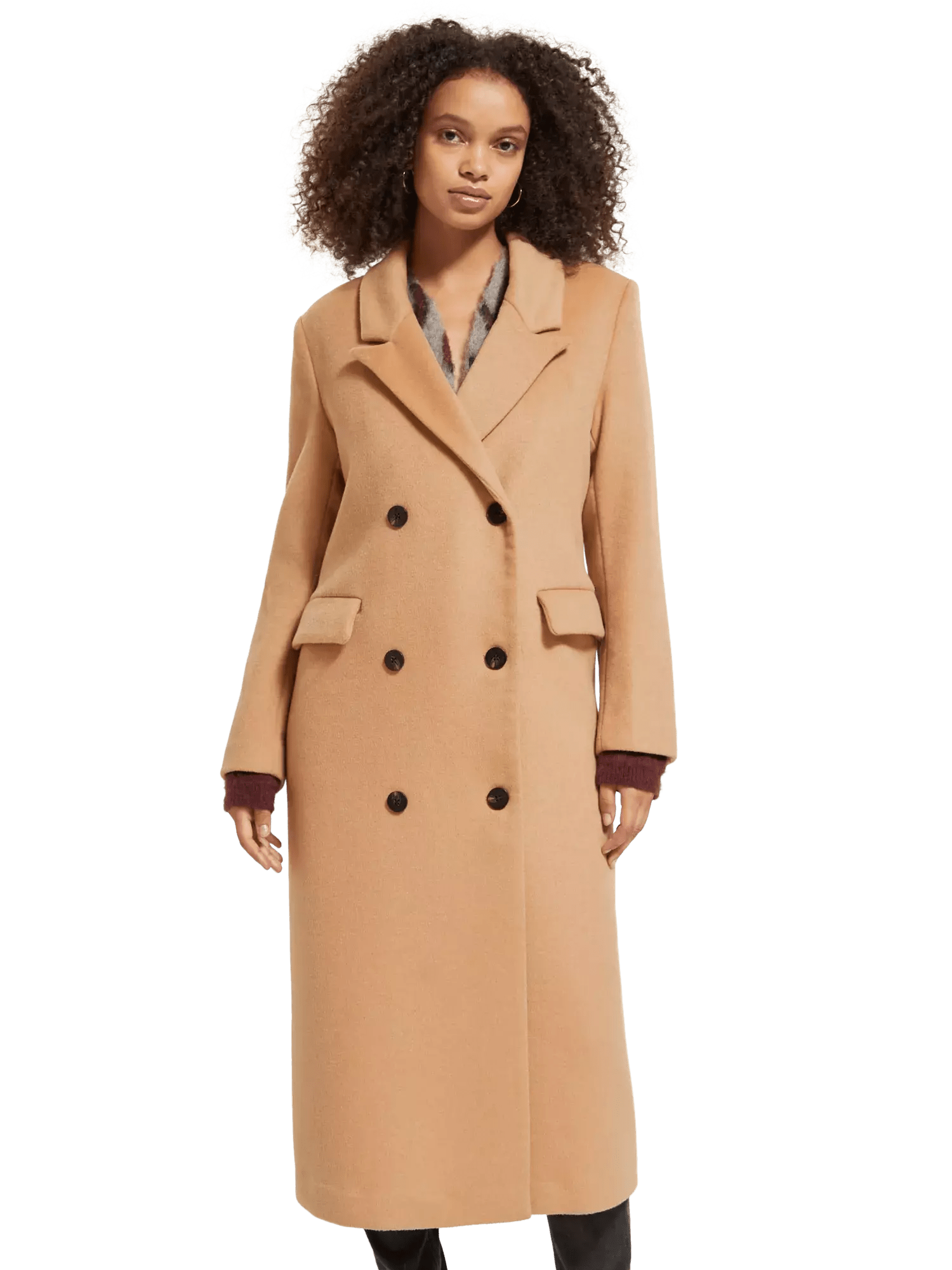 Double Breasted Wool Coat clothing Scotch & Soda XS Camel 