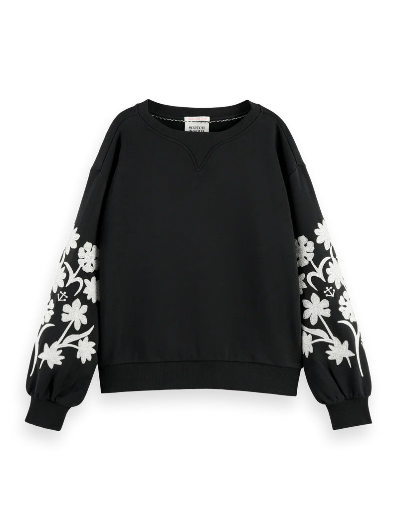 Embroidered Sleeve Sweatshirt Sweat Scotch & Soda   