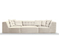 EMMA SECTIONEL SOFA READY TO GO  PEREZ Panda 02/1 Creme bouclé fabric (3 pieces)  