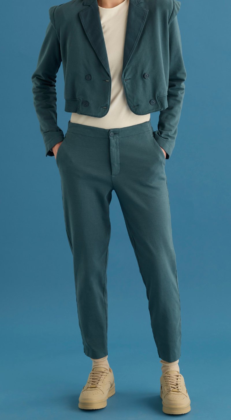 EUROPEAN CULTURE - Pantalon - Dark Slate Apparel & Accessories European Culture   