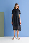 EUROPEAN CULTURE - Robe midi chemisier women-accessories European Culture S 1600 Noir 