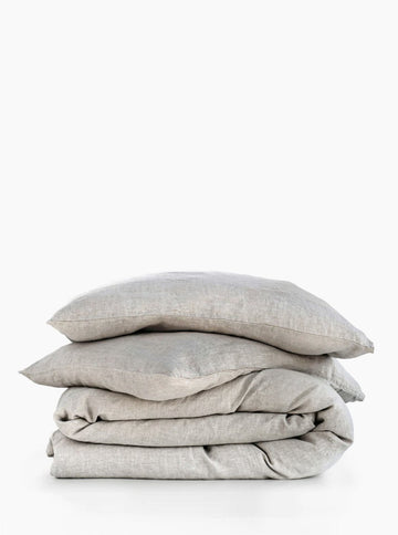 EUROPEAN FLAX LINEN DUVET COVER SETS IN NATURAL living-bedding onesky Duvet Cover + 2 pillowcases King Natural In Stock