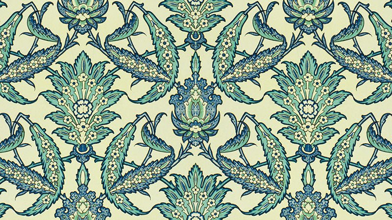 FAENZA WALLPAPER - PAPIER PEINT FAENZA walldecor-wallmurals WYNIL 2.2ft x 9ft pre-pasted wallpaper panel | Bande de 66cm x 274cm préencollé Green 