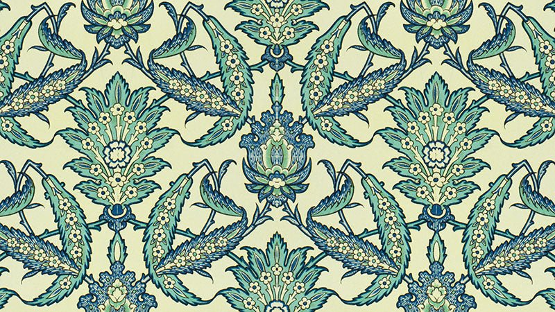 FAENZA WALLPAPER - PAPIER PEINT FAENZA walldecor-wallmurals WYNIL 2.2ft x 9ft pre-pasted wallpaper panel | Bande de 66cm x 274cm préencollé Green 