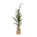 FAUX ATLAS CEDAR TREE IN BURLAP WRAPPED BASE, ICE FINISH  Creative Coop Tall  