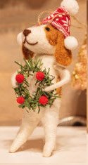 FELT ORNAMENTS CAROLING DOGS Gift Ideas Karma Crown  
