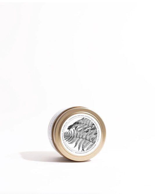 FERN + MOSS GOLD TRAVEL CANDLE BY BROOKLYN CANDLE candels Brooklyn Candel   