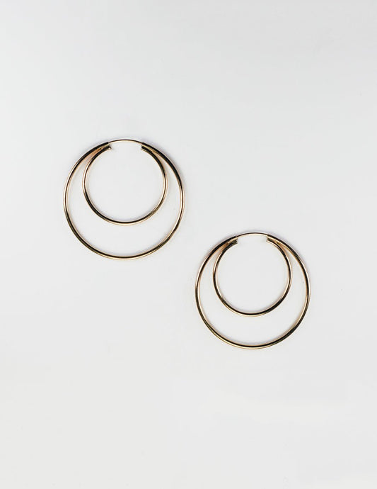 FLORA CICCARELLI - Anneaux doubles 34mm Boucles d'oreilles FLORA CICCARELLI   