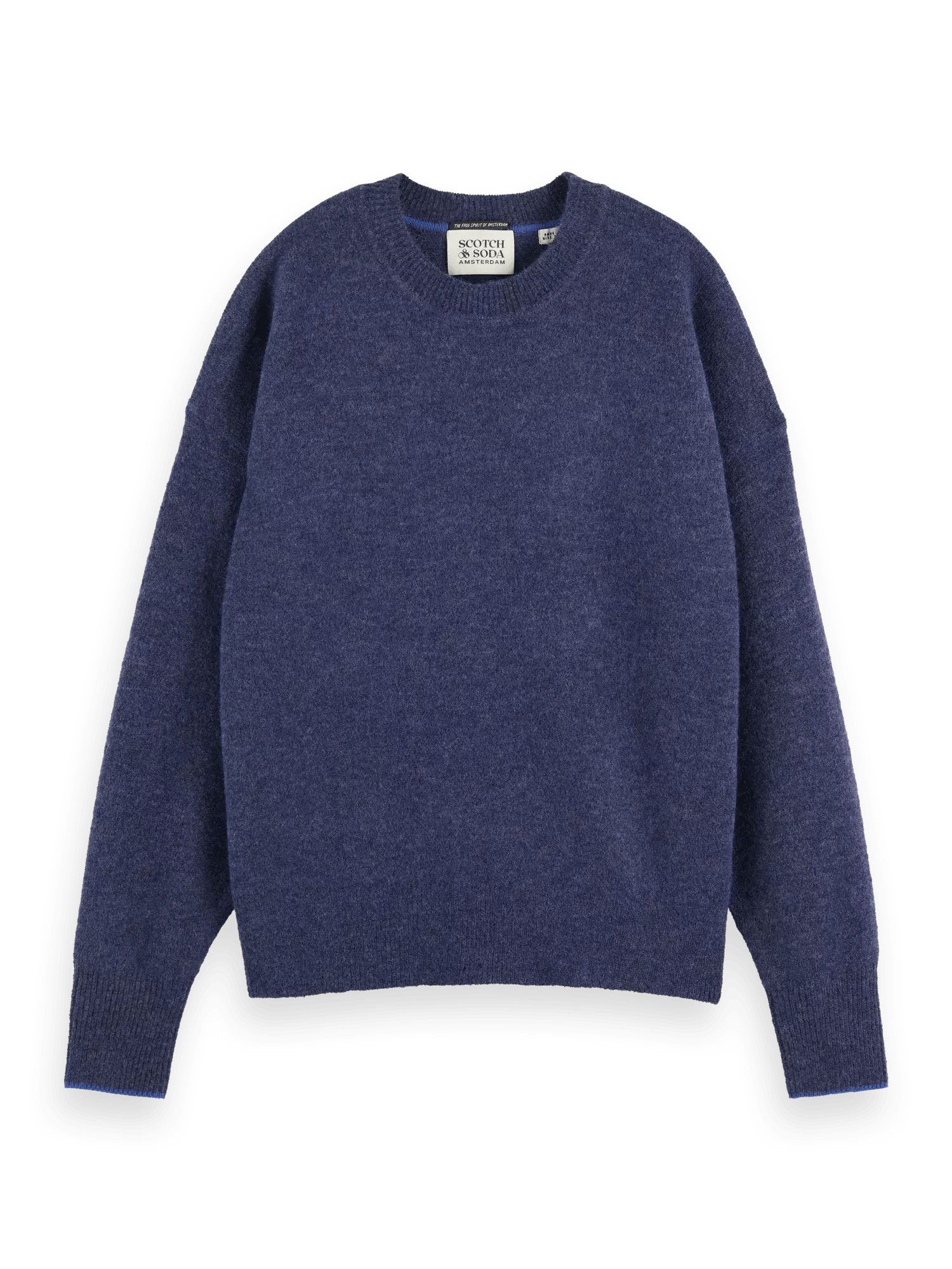 Fuzzy Crewneck Sweater clothing Scotch & Soda XS Dark Blue 