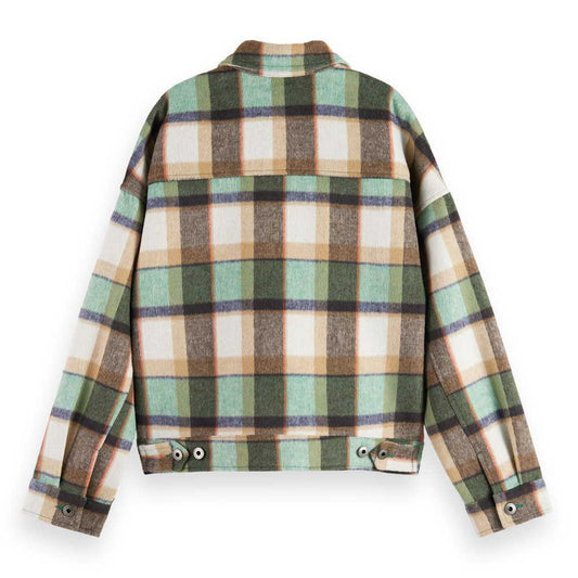 Green Check Short Coat clothing Scotch & Soda   