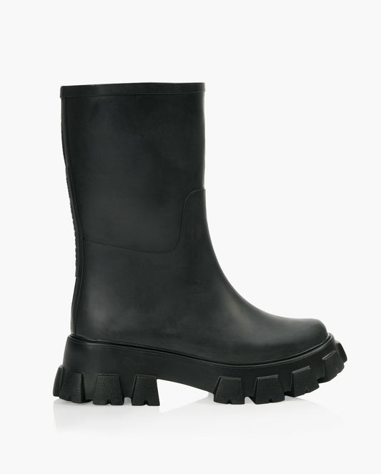 ILSE JACOBSEN RUBMOON15 Women  3/4 Rubber High Heel  Rain Boot women-accessories Ilse Jacobsen 36 Black 