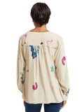 Lace-up blouse with balloon sleeves clothing Scotch & Soda   