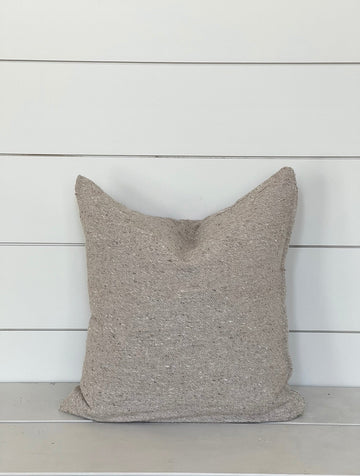 LAUREL CUSHION LIGHT WASHED TAUPE living-homeaccents theboholab Square 20” x 20“  