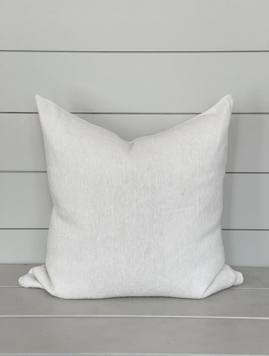 LAUREL CUSHION LIGHT WASHED WHITE living-homeaccents theboholab Square 20” x 20“  