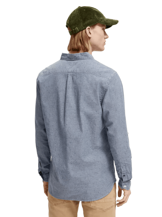 Long-Sleeved Buttoned Shirt with Sleeve-Adjustment  Scotch & Soda   