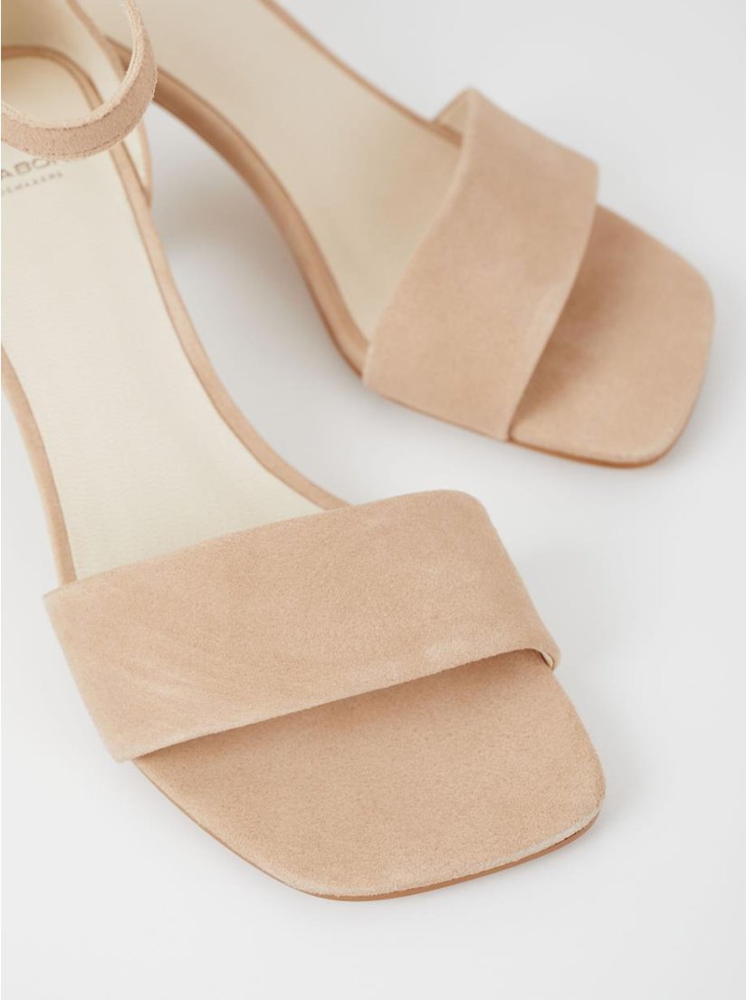 Luisa is the high-heeled sandals beige suede  - Vagabon shoes vagabon   