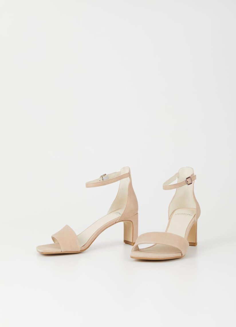 Luisa is the high-heeled sandals beige suede  - Vagabon shoes vagabon   