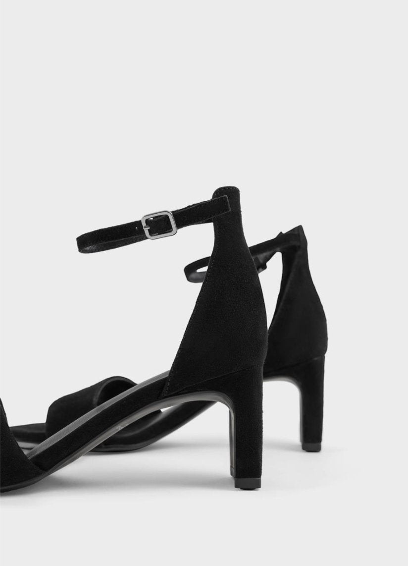 Luisa is the high-heeled sandals Black suede  - Vagabon shoes vagabon   