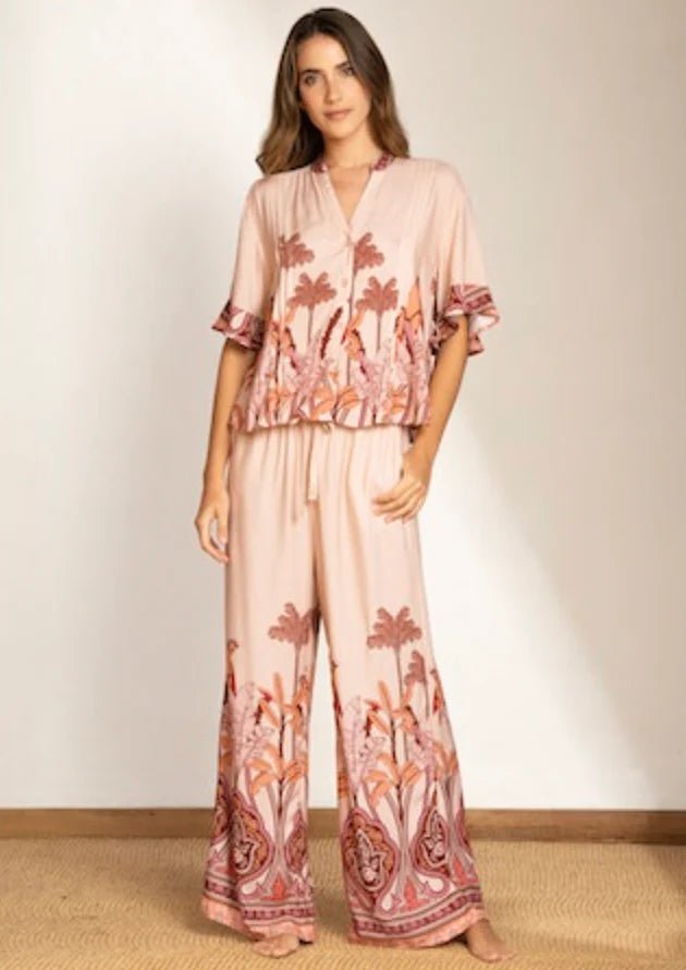 MAAJI - Pink Parrot Mabel Pijama Set Apparel & Accessories MAAJI   