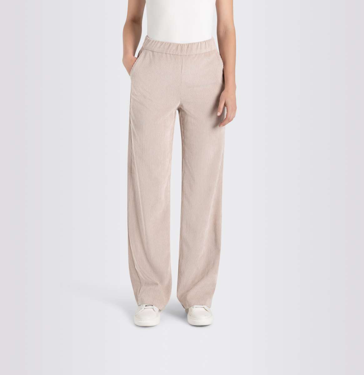 MAC JEANS - Pantalon Chiara Wide Leg - Sand Beige Apparel & Accessories MAC JEANS   