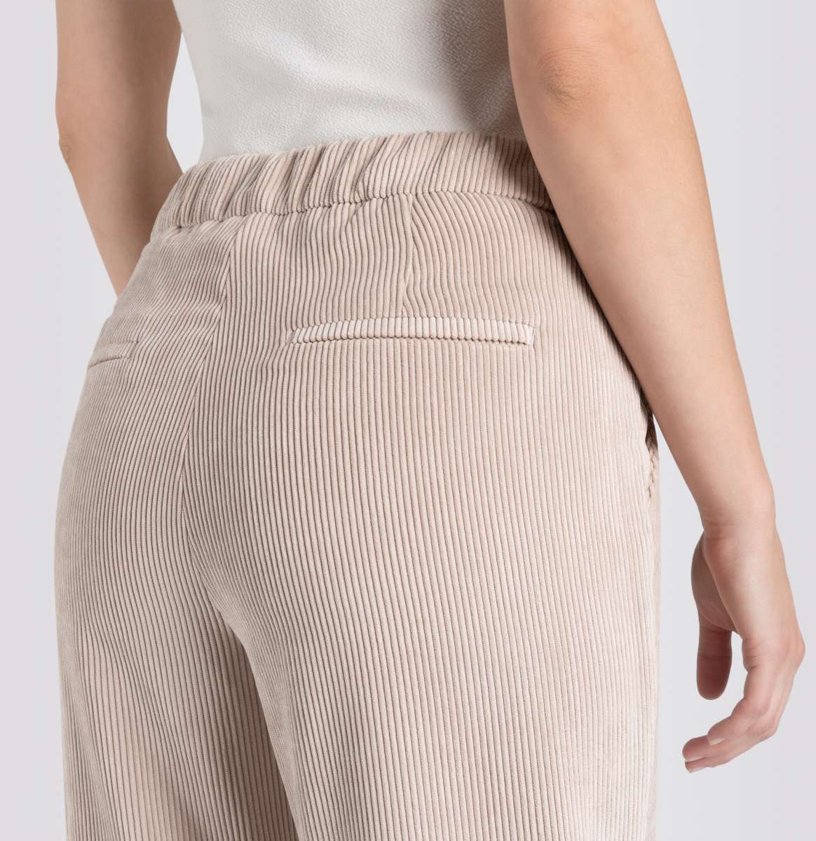 MAC JEANS - Pantalon Chiara Wide Leg - Sand Beige Apparel & Accessories MAC JEANS   