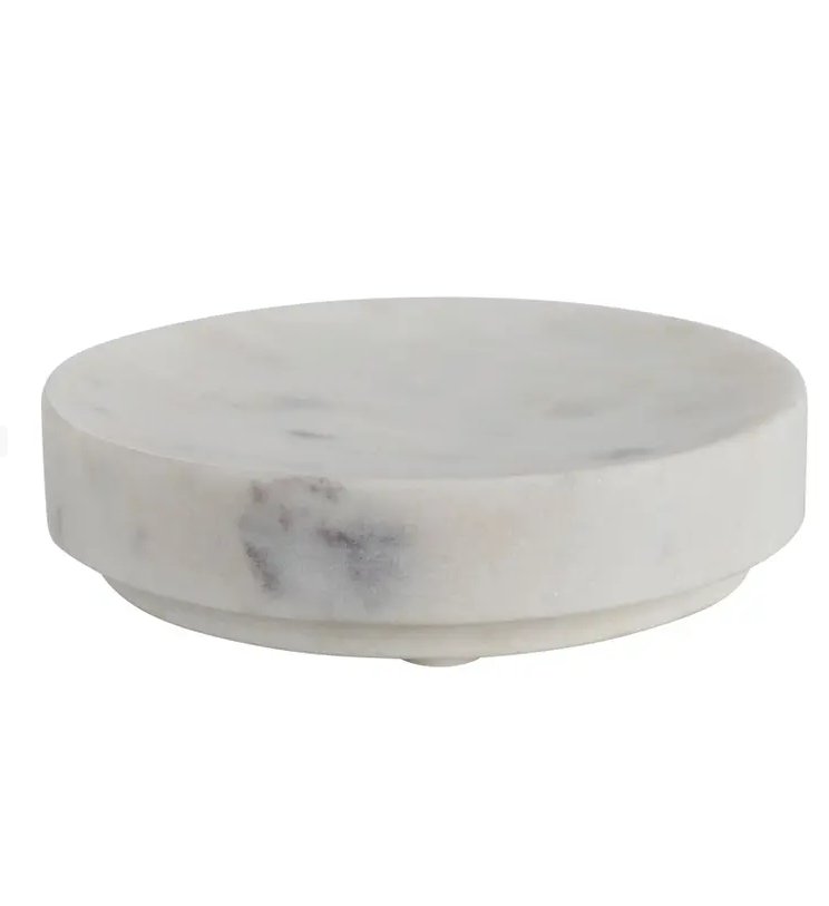 MARBLE SOAP DISH, WHITE living-homeaccents Creative Coop   