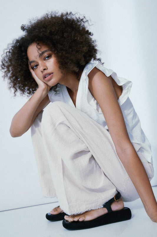 MELISSA NEPTON - Valence off white cotton top women-accessories MELISSA NEPTON XS  