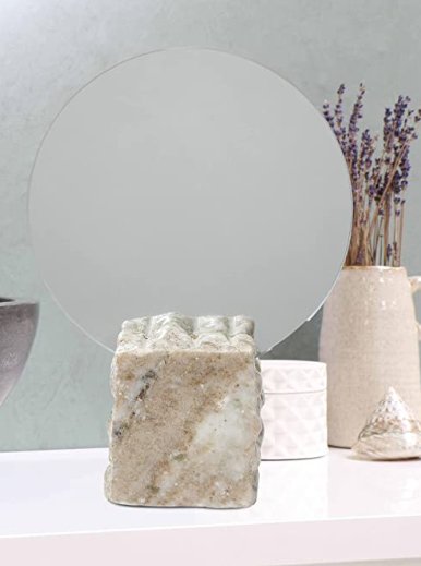 MIRROR WITH MARBLE BASE, BEIGE Gift Ideas Bloomingville   