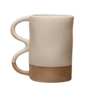 MODERN FARMHOUSE STYLE COFFEE & TEA MUG, MATTE FINISH Dining-Kitchenware Creative Coop Natural  