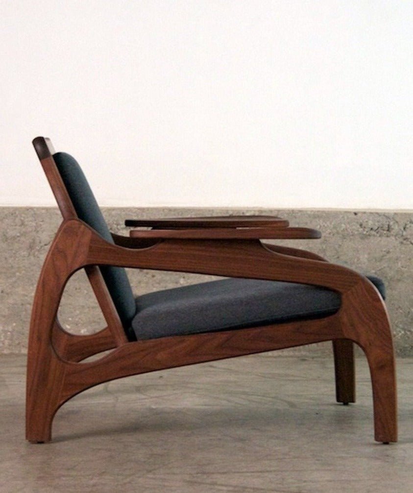 OSLO CHAIR IN WALNUT AND ITALIEN WOOL living-homeaccents Pepin Furniture   