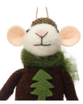 OUTFIT MICE FELT ORNAMENTS Gift Ideas Creative Coop BROWN/BRUN  