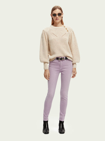 SCOTCH & SODA - Pull col rond boutonné aux épaules women-accessories Scotch & Soda   