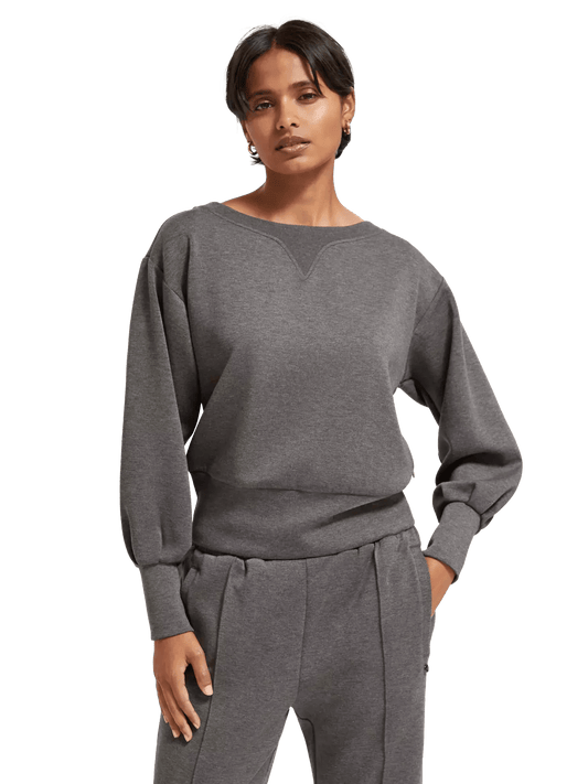 Puff-Sleeved Boatneck Sweatshirt Apparel & Accessories Scotch & Soda   