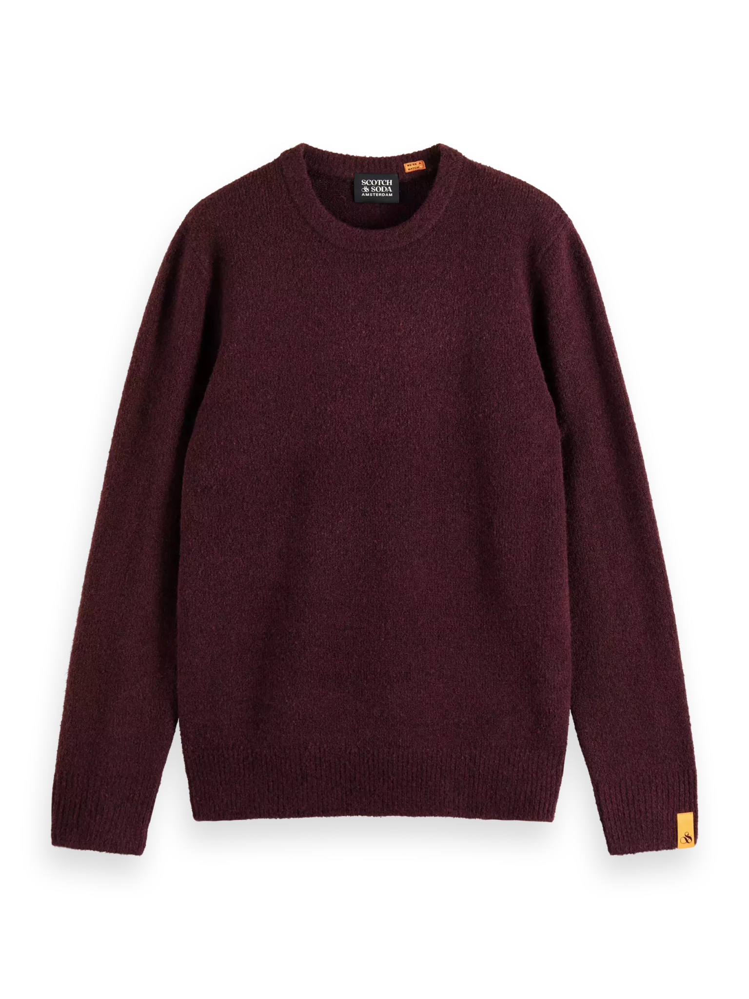 Regular Fit Embroidered Sweater Apparel & Accessories Scotch & Soda Burgundy M 